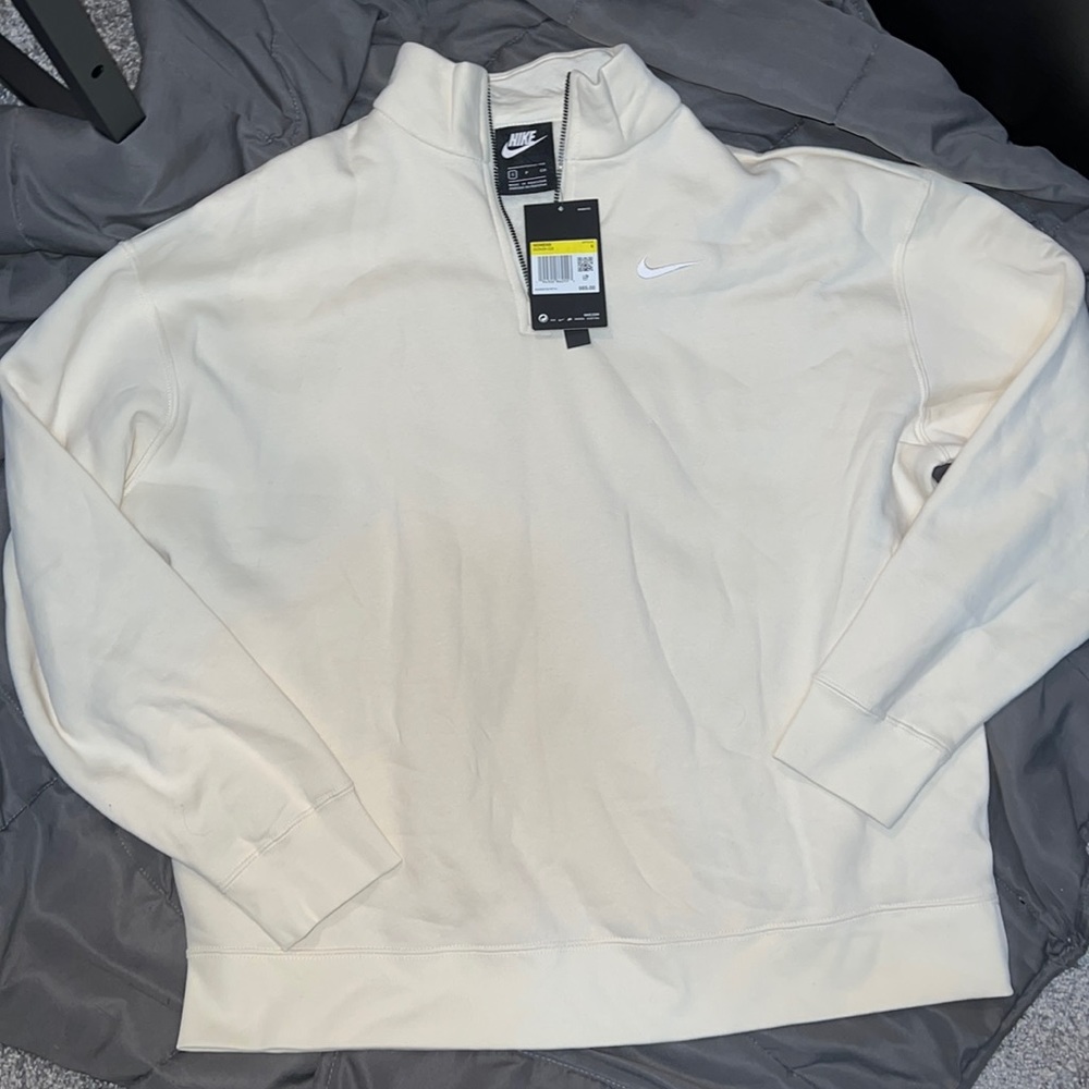 Nike Oversized Fit Cream Quarter Zip